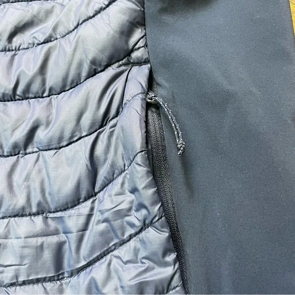 Columbia Powder Pass Hooded Jacket Light Puffer Water Resistant Men XL Coat Blue - Picture 8 of 15